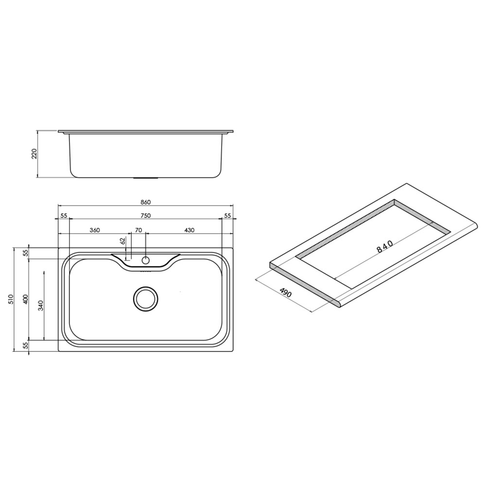 APELL CR860IBC Lavello CRITERIA / Inox - immagine 2
