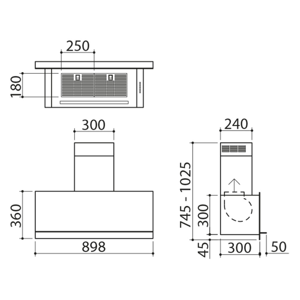 BARAZZA 1KMDP9 Cappa 90 MOOD / Inox - immagine 3
