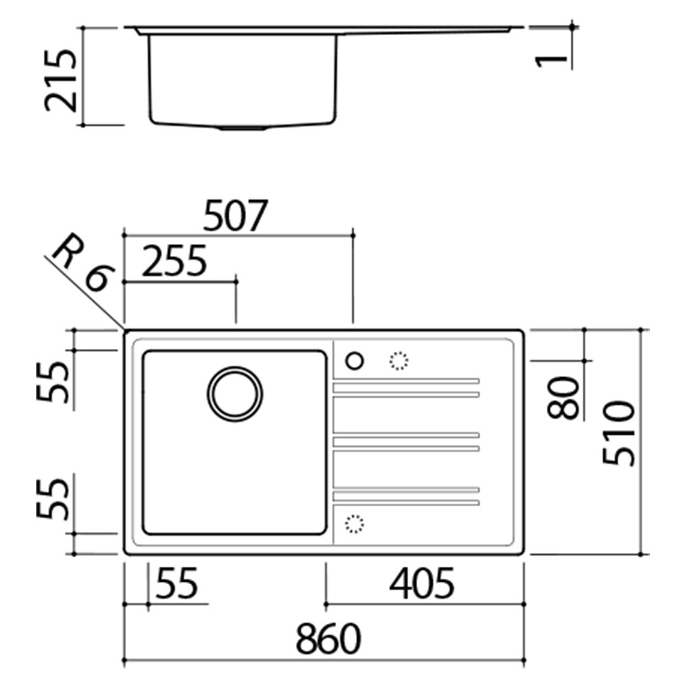 BARAZZA 1LES91PD Lavello EASY 86.1.IBP.FT / Inox.D - immagine 2