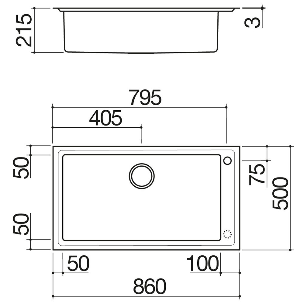 BARAZZA 1LES91R Lavello EASY 86.1.IBR / Inox - immagine 2