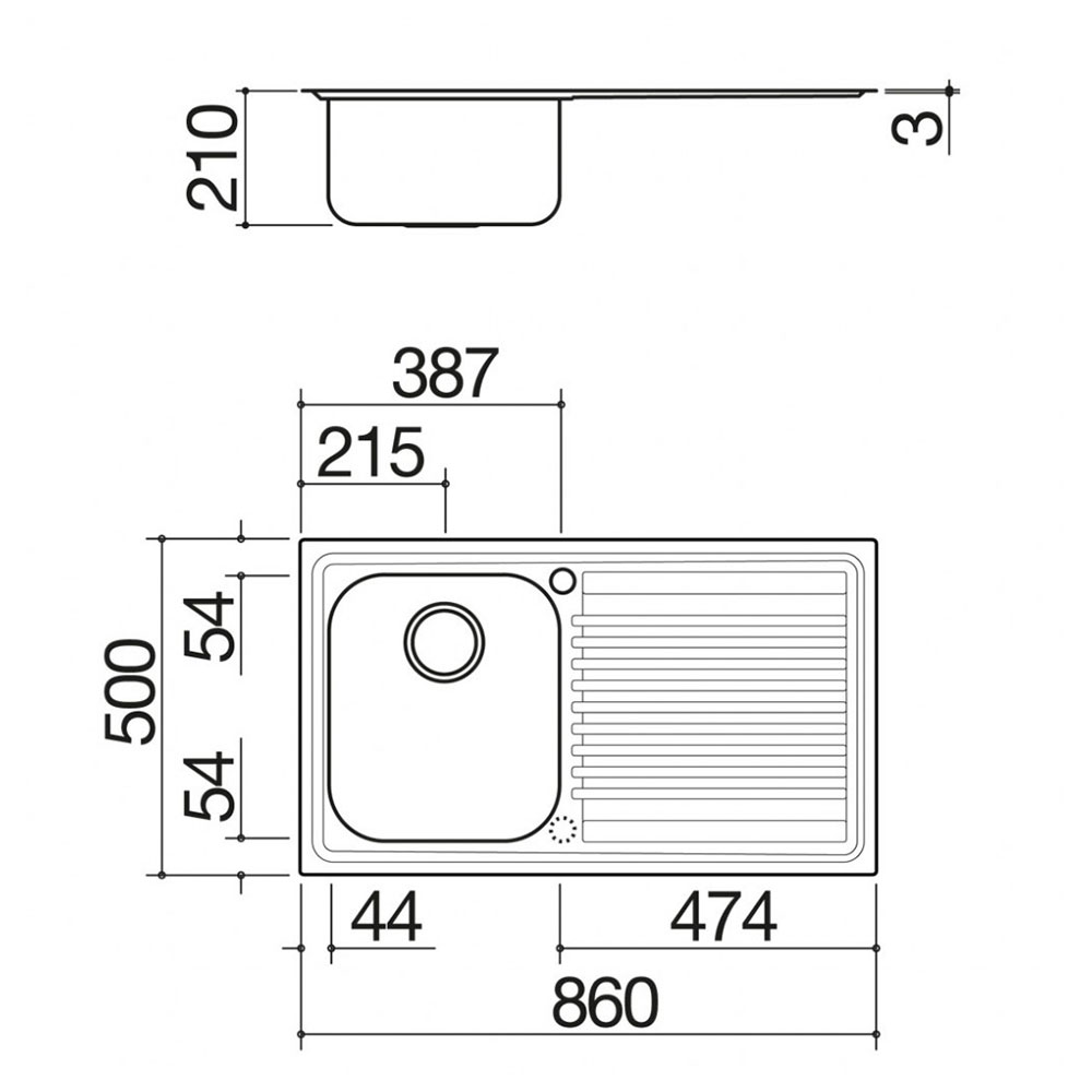 BARAZZA 1LFS91D Lavello B_FAST 86.1.IBR / Inox.D - immagine 2