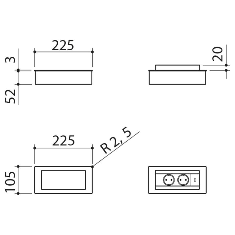 BARAZZA 1PPB PortaPrese SCHUKO / AISI.304 - immagine 3
