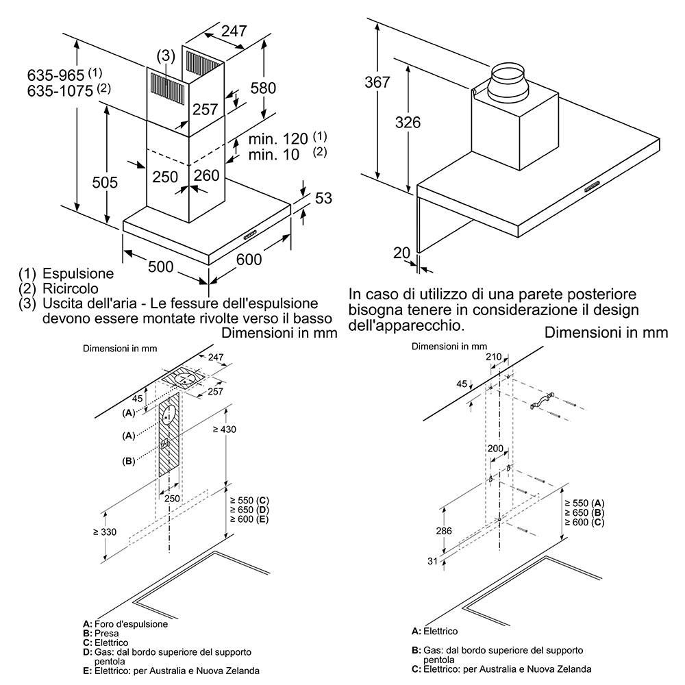 BOSCH@DWB64BC50 Cappa Parete 60 / Inox - immagine 3