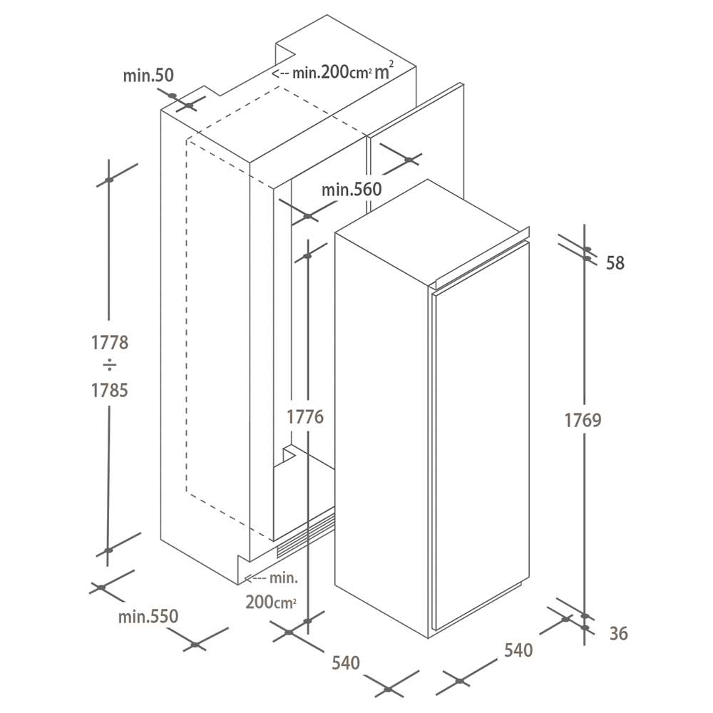 CANDY@CFFO3550E1 Congelatore 1777 A+ / Dx.Rev - immagine 2