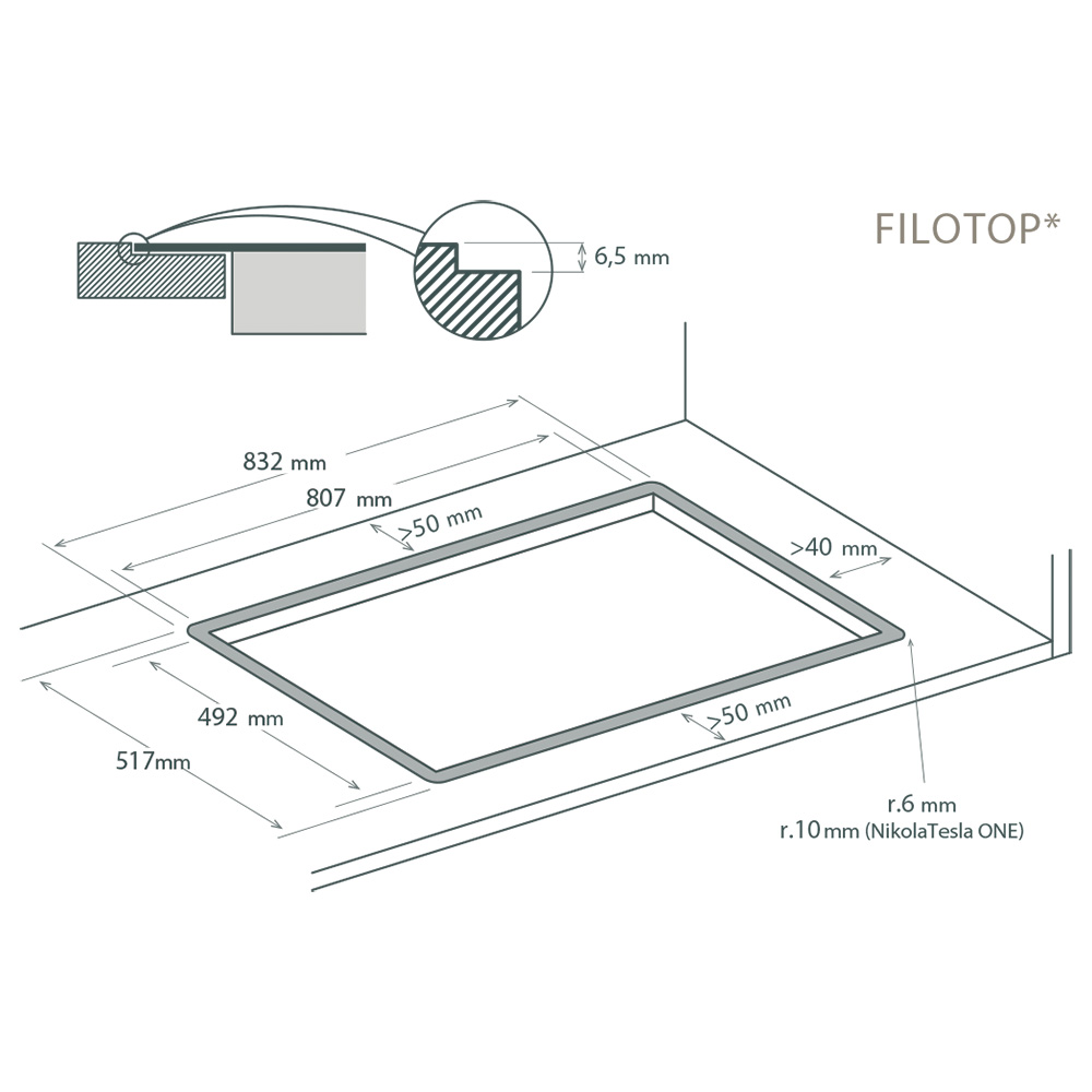 ELICA@NIKOLATESLA SWITCH BL/F Piano+Cappa / Nero - immagine 4