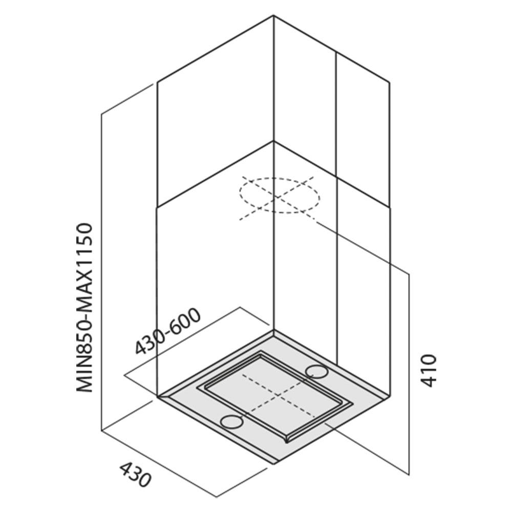 ELICA KUADRA ISLAND IX/A/60 Cappa / Inox - immagine 2