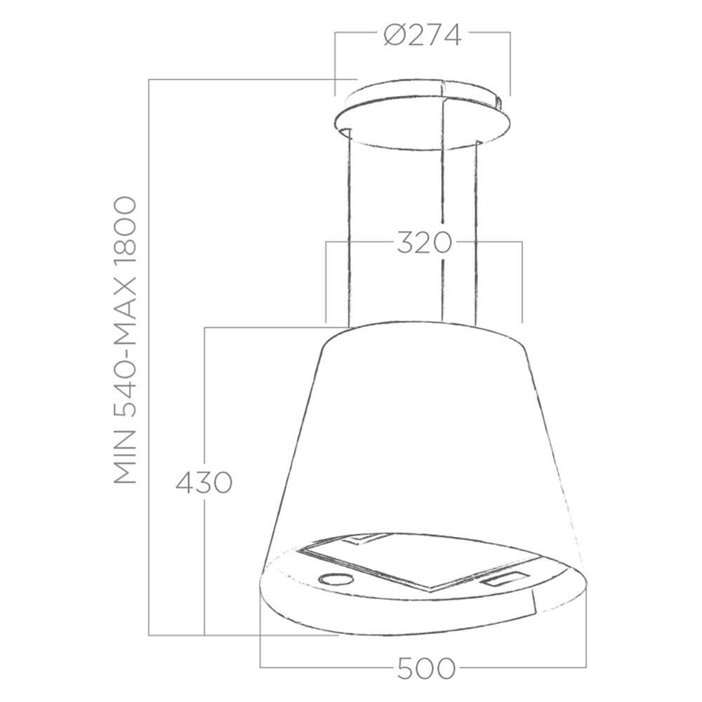 ELICA JUNO IX/F/50 Cappa P/I / Inox - immagine 2