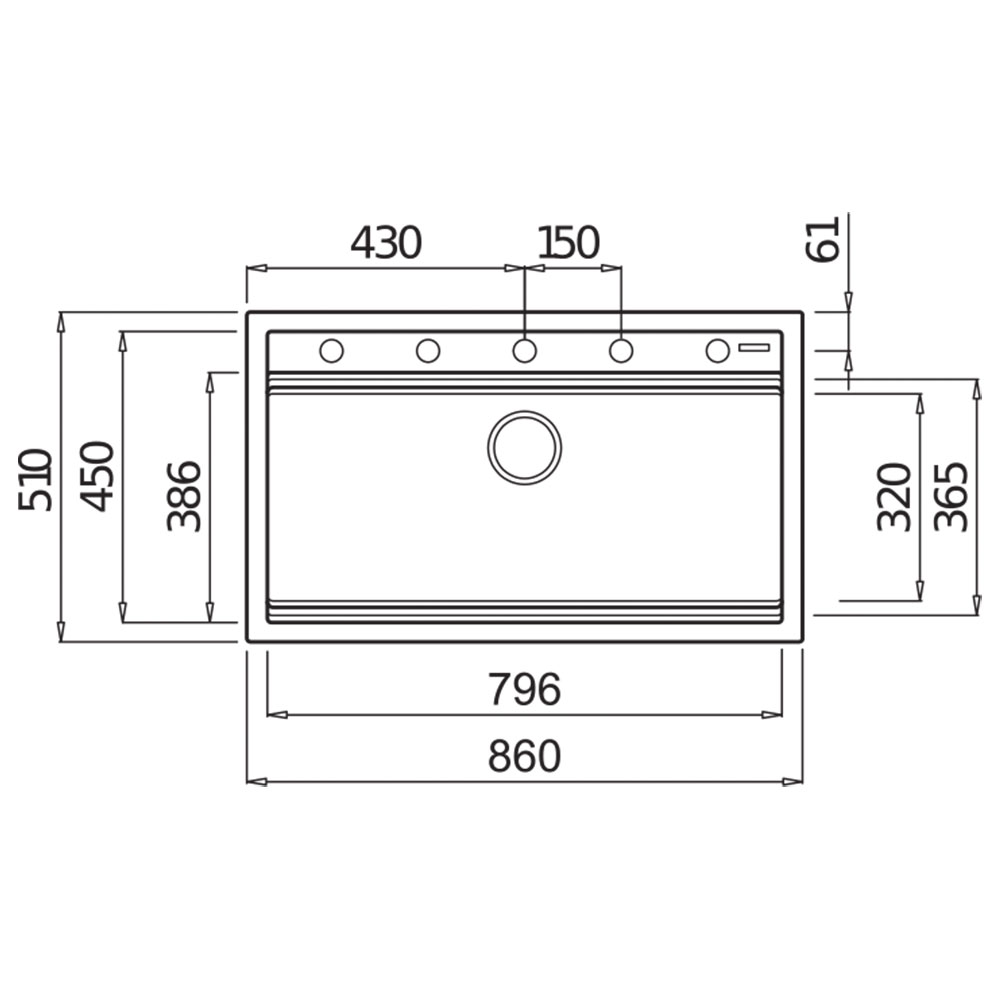 ELLECI LGB36043 Lavello BEST 360 / Tortora - immagine 2