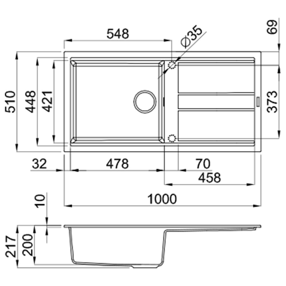 ELLECI LGB48048 Lavello BEST 480 / Cemento - immagine 2