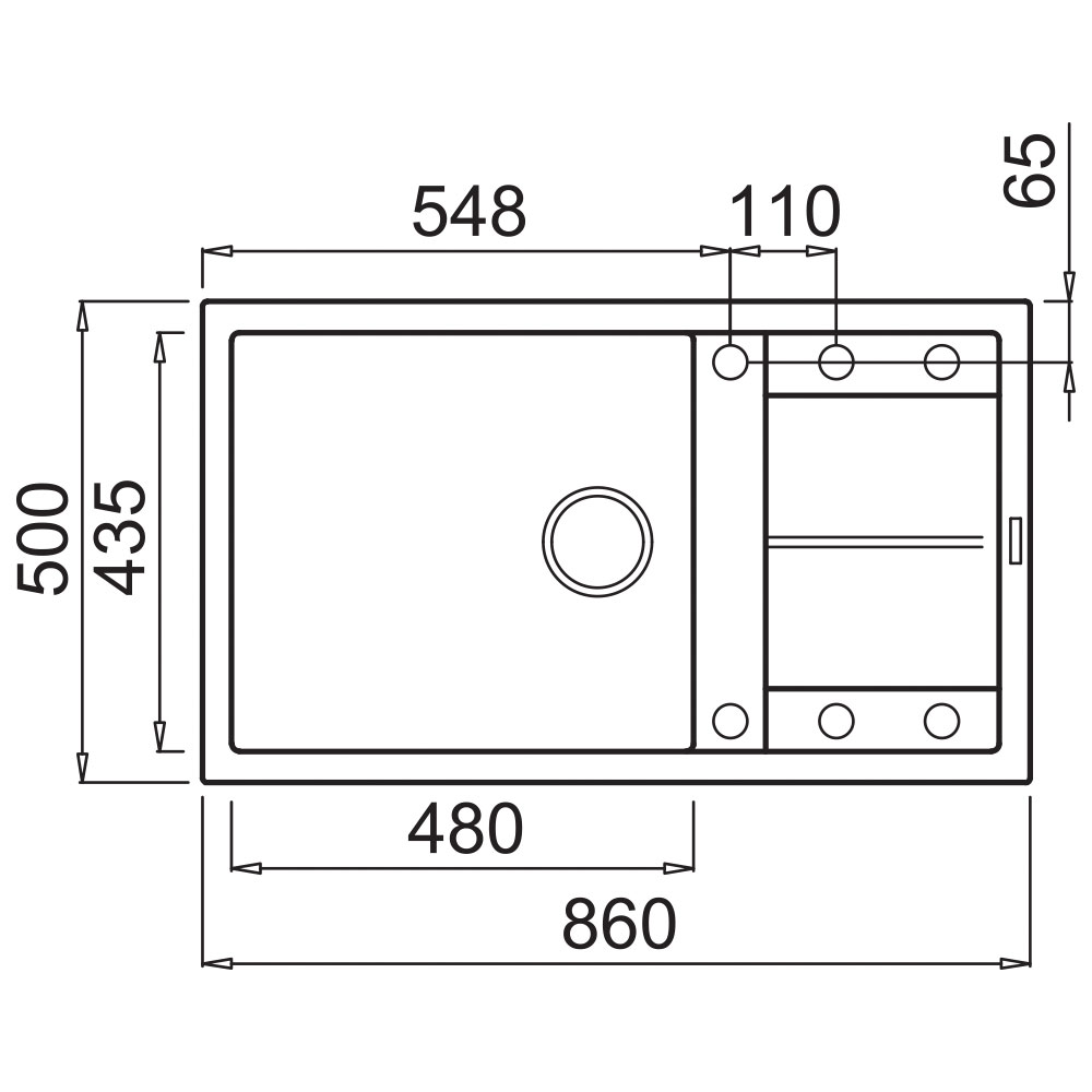 ELLECI LGU41048 Lavello UNICO 410 / Cemento - immagine 2