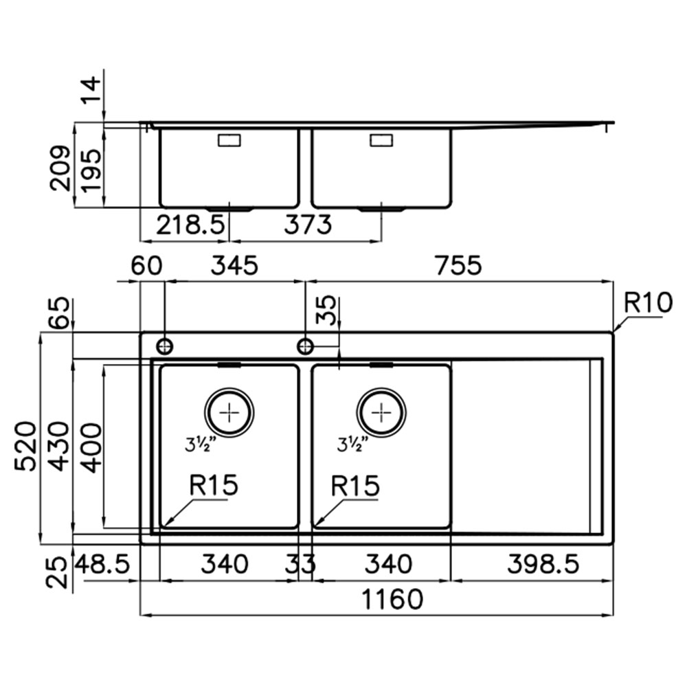 FOSTER@1252.051 Vasche MASTER 116.2V.FT / Inox.D - immagine 2