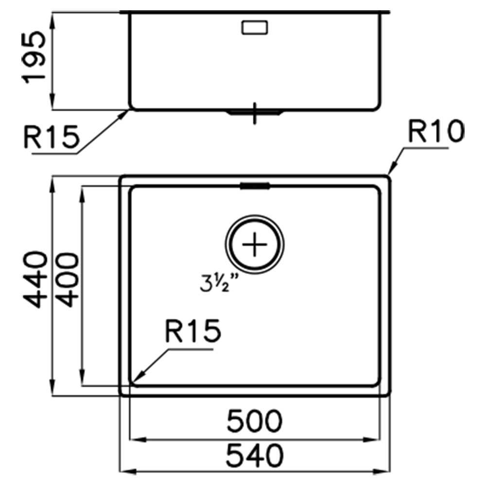 FOSTER@2155.050 Vasca KE 54.1V.FT / Inox - immagine 2