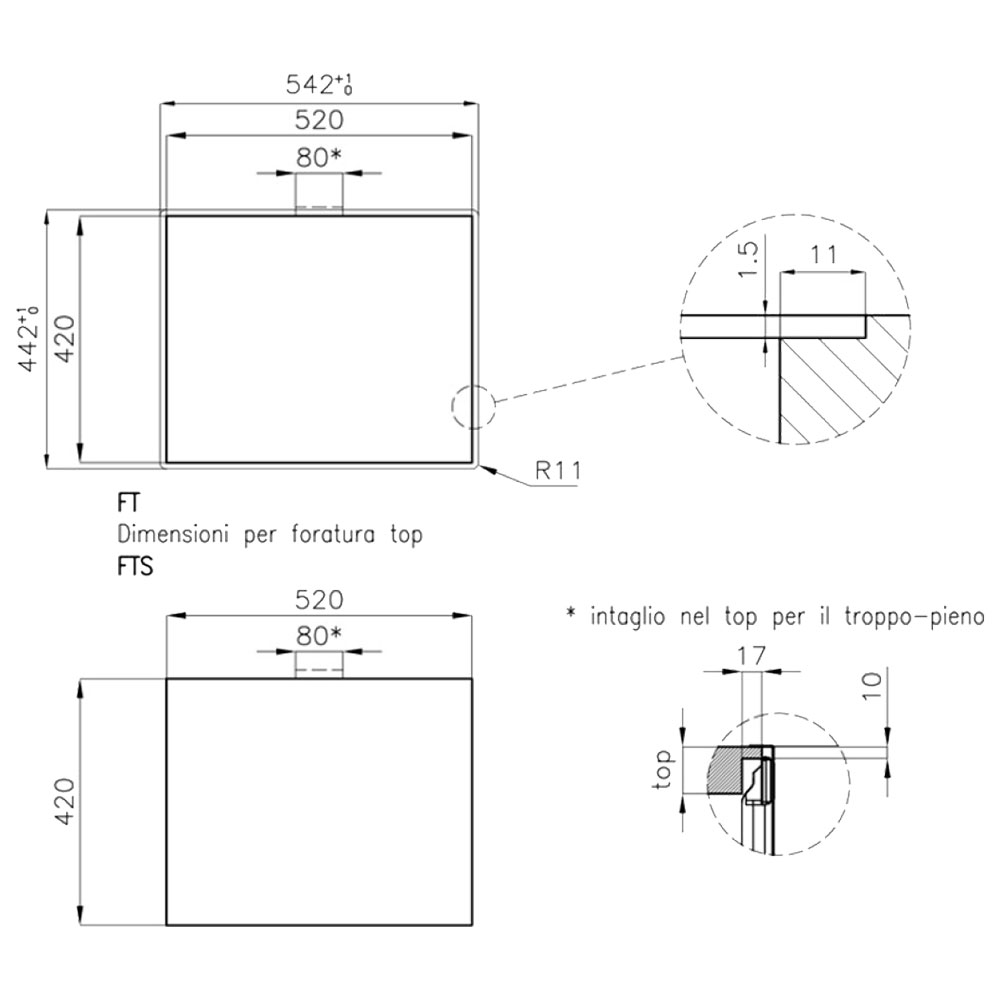 FOSTER@2155.050 Vasca KE 54.1V.FT / Inox - immagine 3