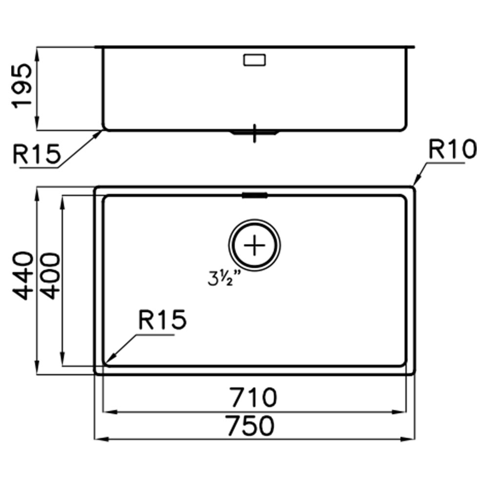 FOSTER@2157.050 Vasca KE 75.1V.FT / Inox - immagine 2
