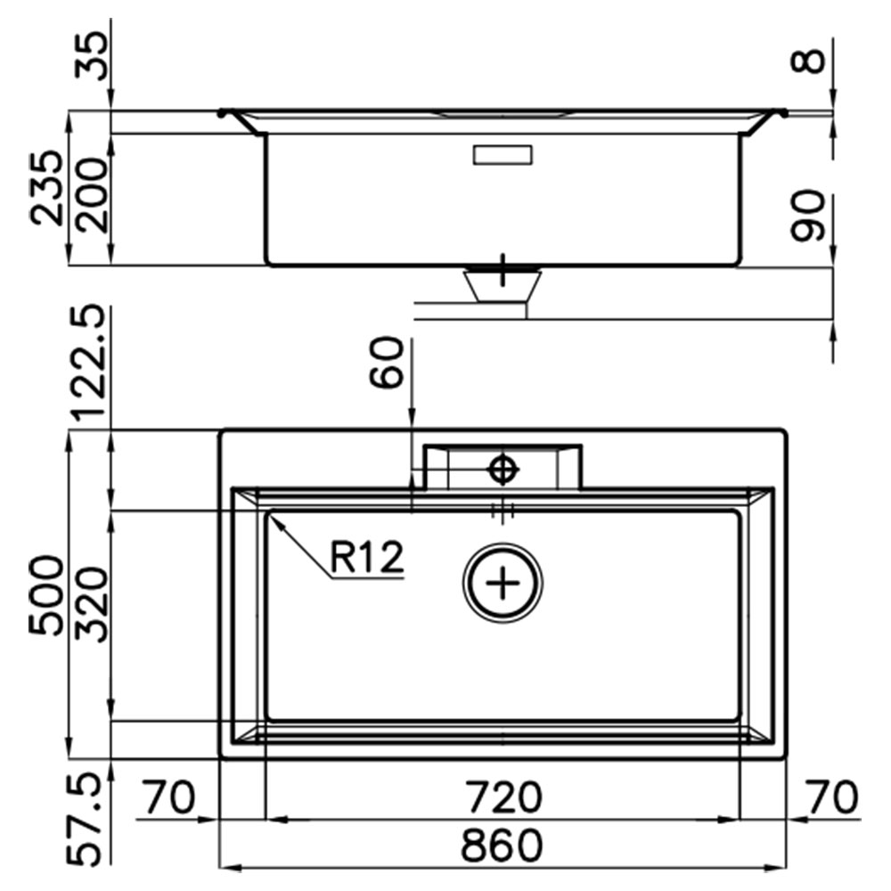 FOSTER@2975.060 Vasca FL 86.1V.STD / Inox - immagine 2