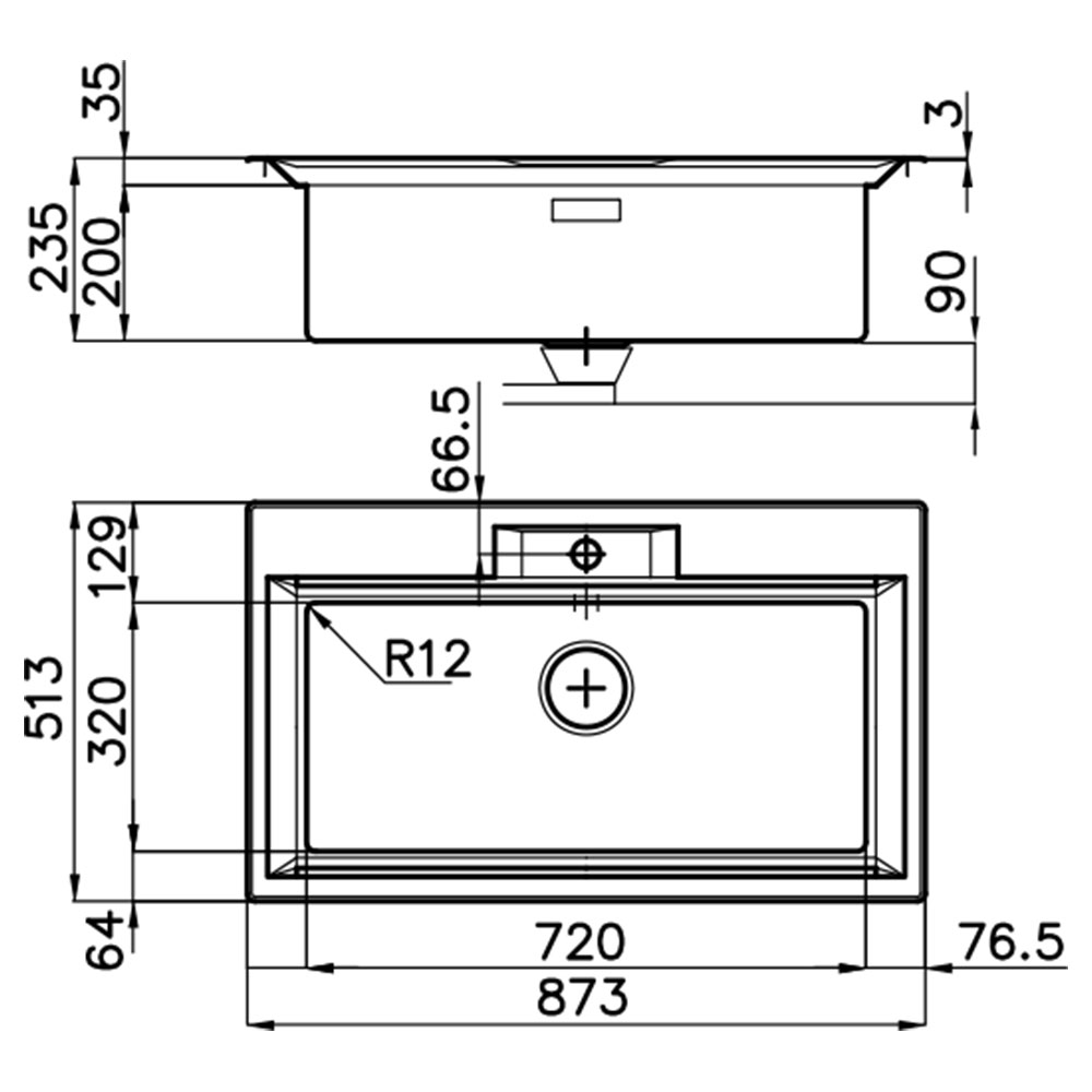 FOSTER@2976.060 Vasca FL 86.1V.SF / Inox - immagine 2
