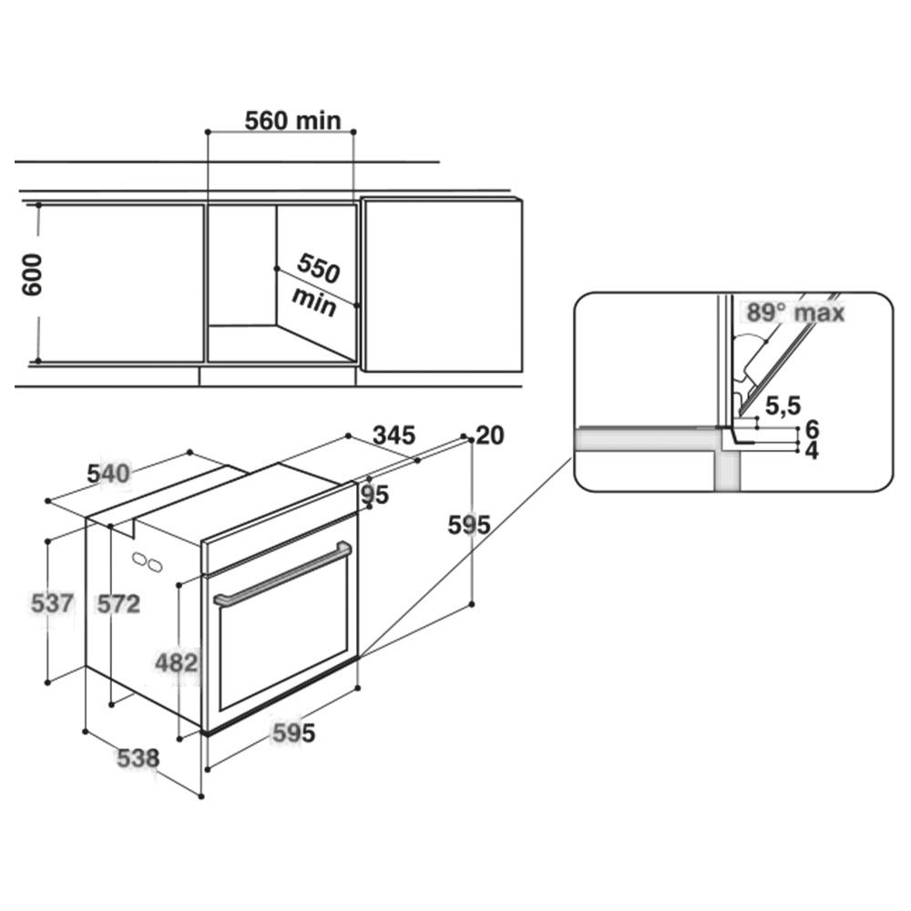 HOTPOINT FA3841HIX Forno / Inox - immagine 2