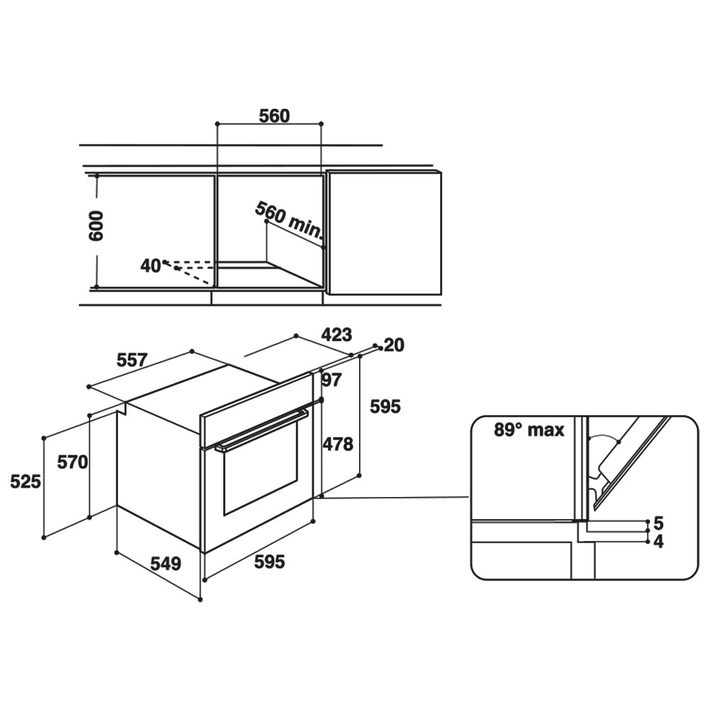 HOTPOINT FA3S844PIX Forno Vapore / Inox - immagine 2