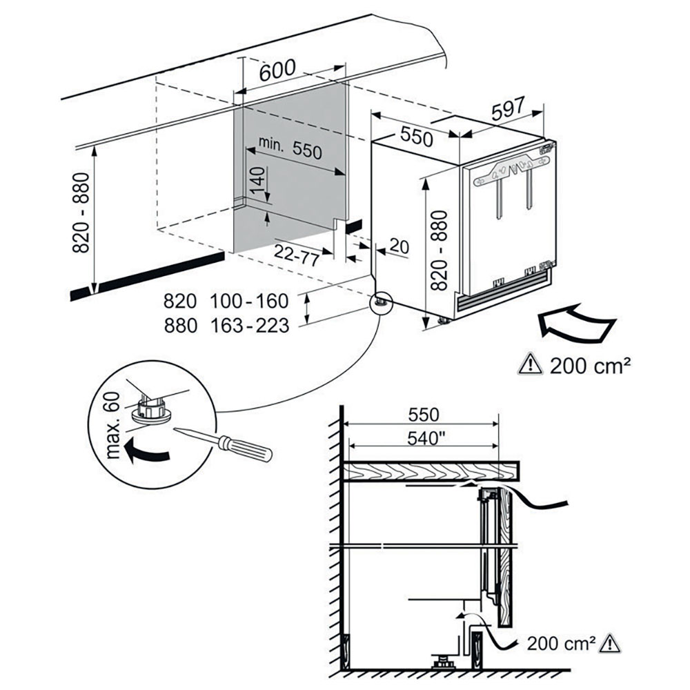 LIEBHERR@UIK1510 Frigo Mono Porta Cl.F CA - immagine 2