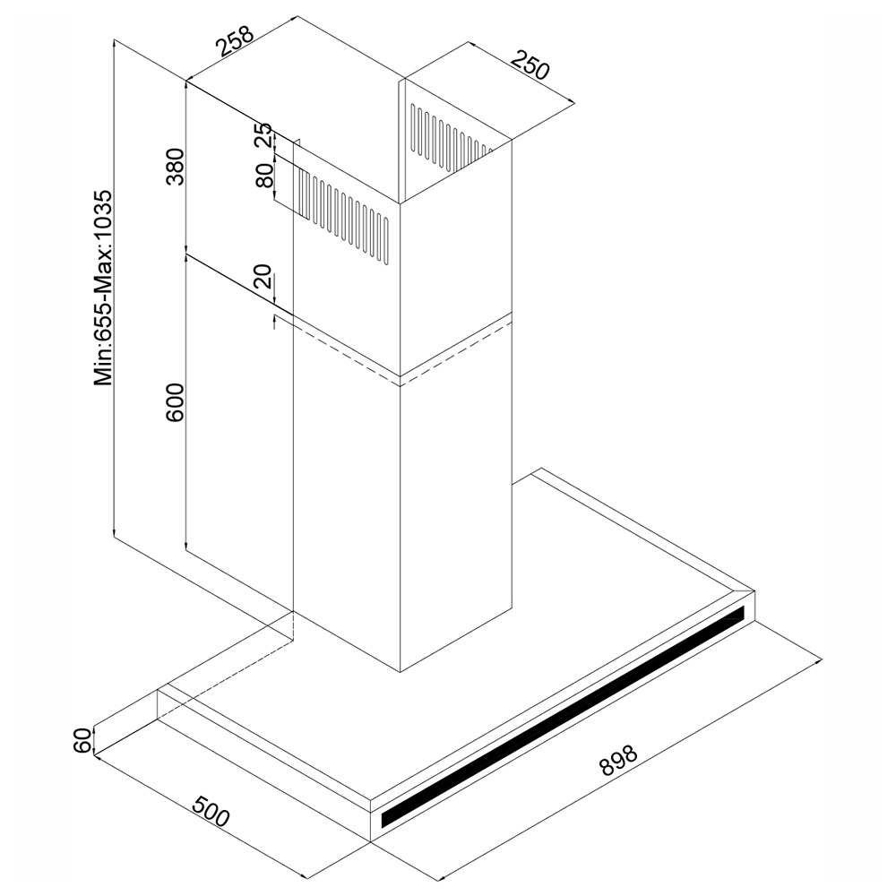 SILVERLINE 3173.9.733.03 Parete 90 N.D. / Inox - immagine 2