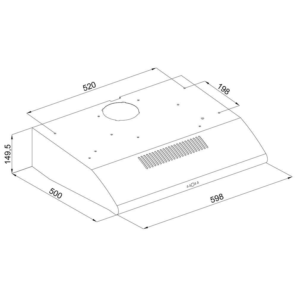 SILVERLINE 1201.9.733.01 Sotto Pensile 90 / Inox - immagine 2