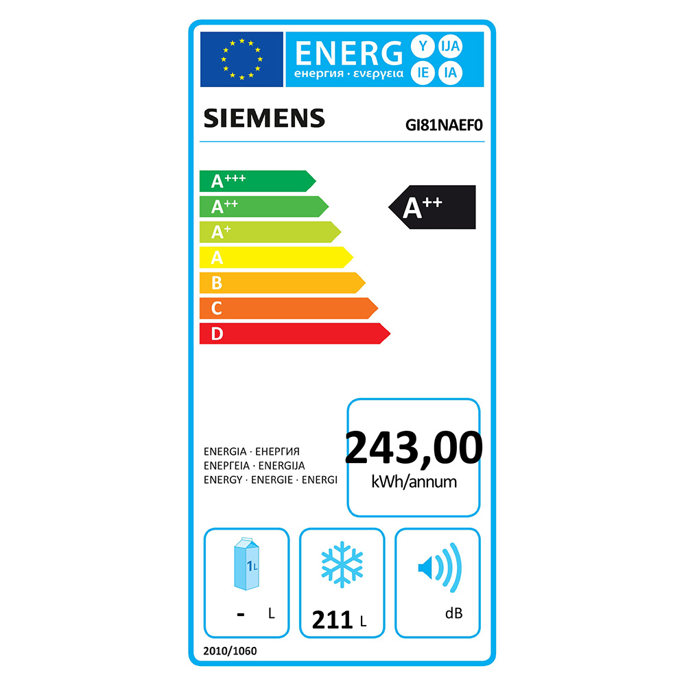 SIEMENS@GI81NAEF0 Congelatore Cl.F CP / Dx.R - immagine 2