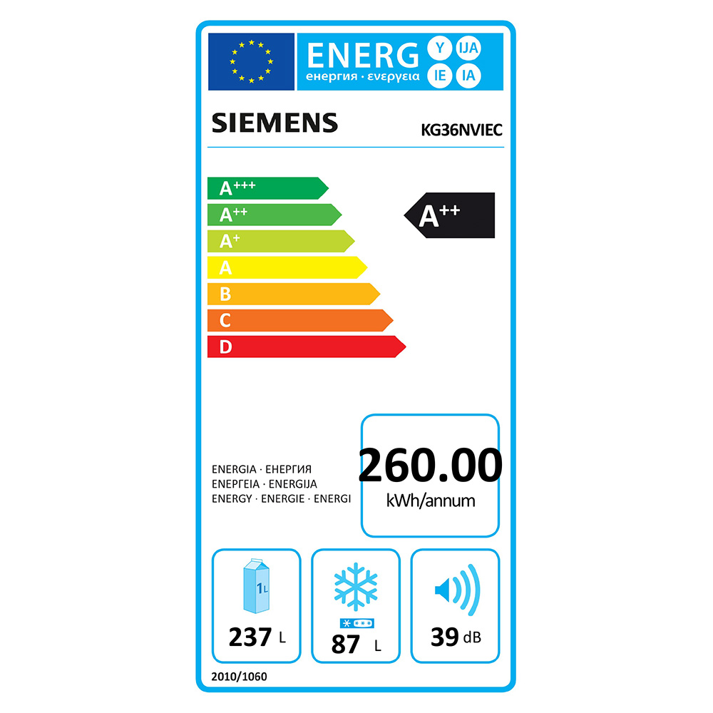 SIEMENS@KG36NVIEC Combinato 60 Cl.E / Inox.Door - immagine 3
