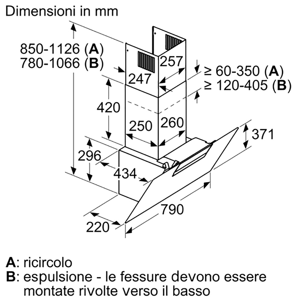 SIEMENS@LC87KEM60 Cappa Parete 80 / Cr.Nero - immagine 5