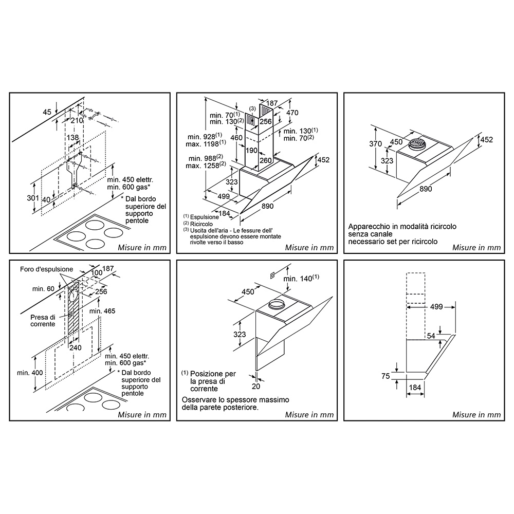 SIEMENS@LC98KLV60 Cappa Parete 90 / Cr.Nero - immagine 5