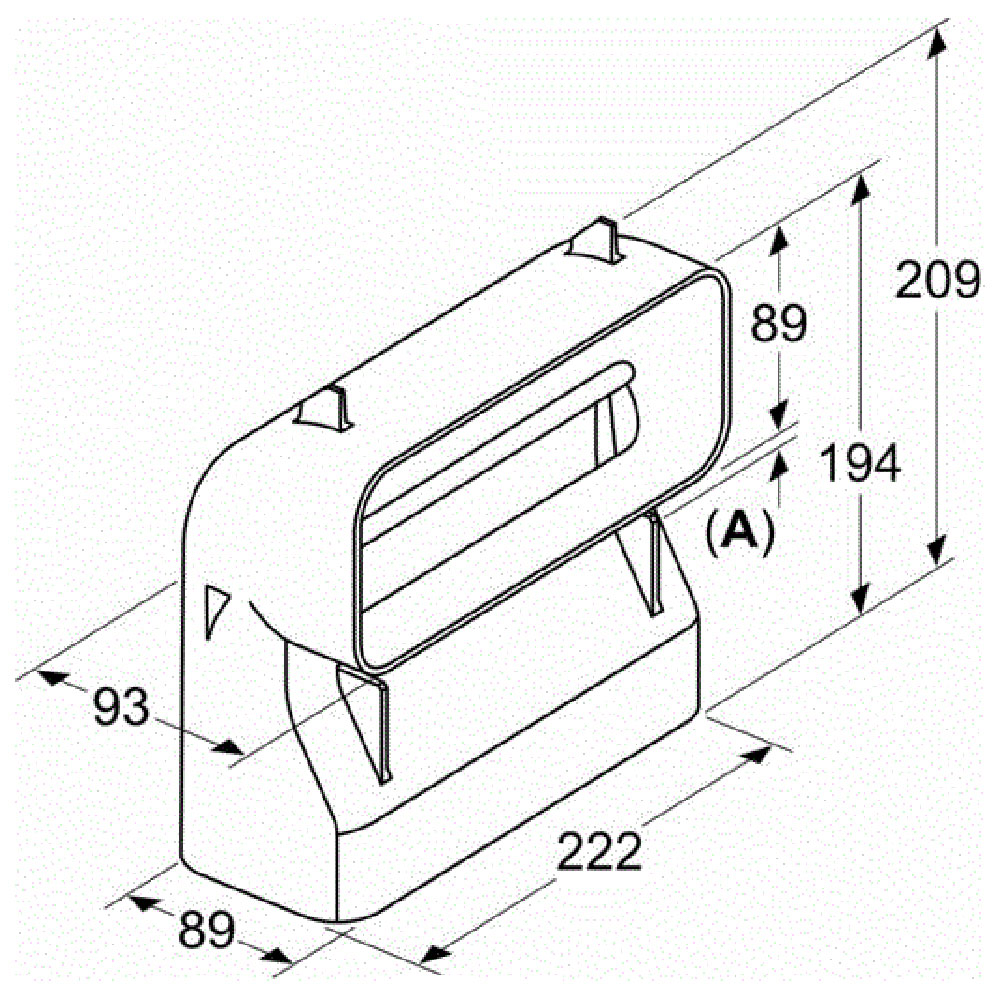SIEMENS HZ9VDSB4 Curva 90° Verticale Profondità 60 - immagine 2
