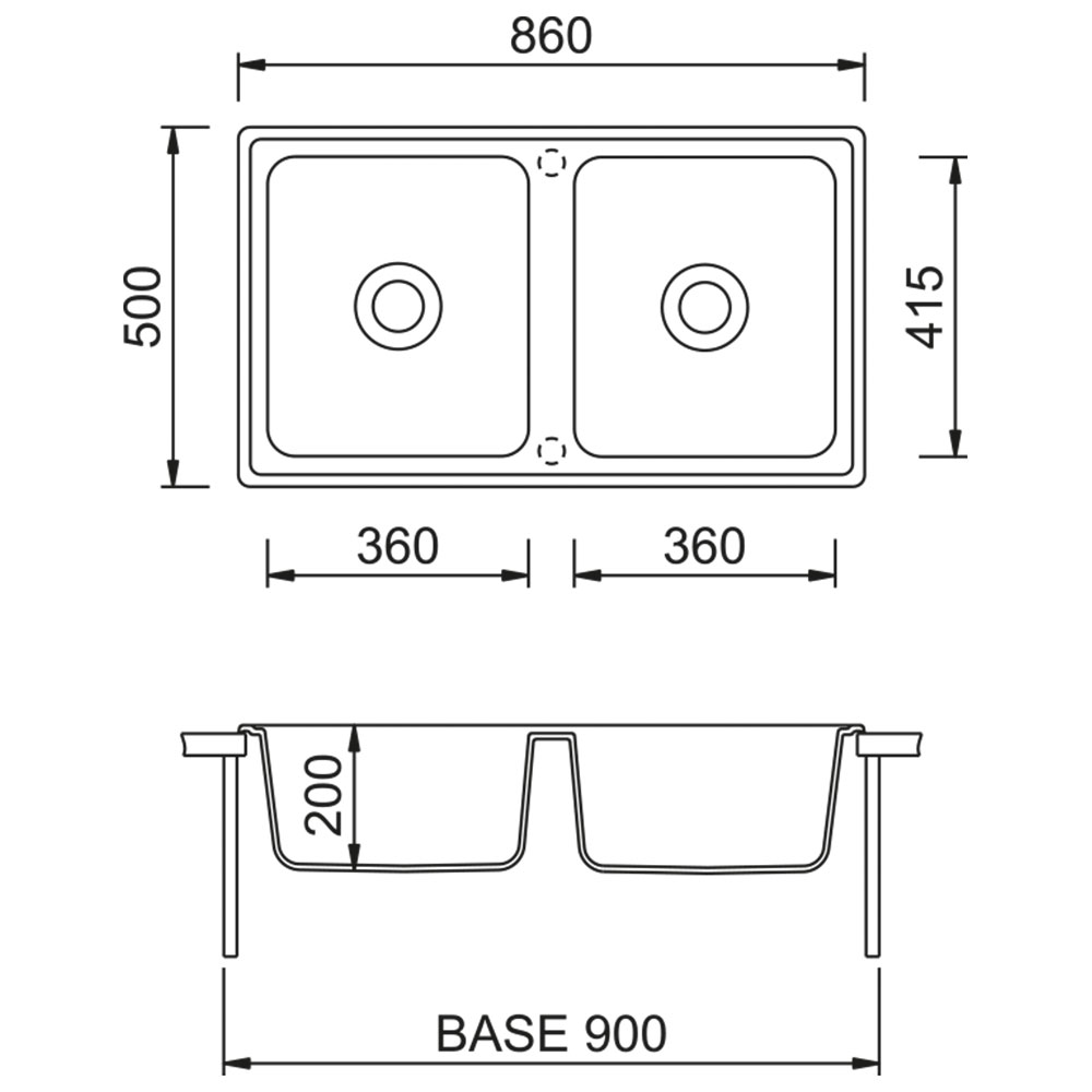 TELMA FT08620.31 Lavello TG FUTURA / Gran.Bianco - immagine 3