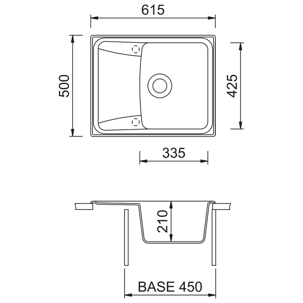 TELMA@HR6150.28 Lavello TG FORMA / Bianco.Latte - immagine 3