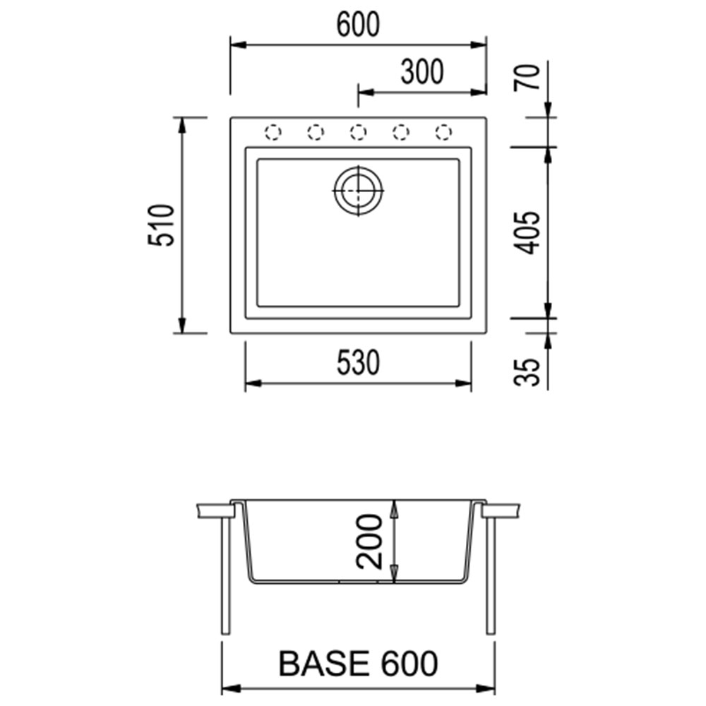 TELMA ON6010.54 Lavello TG CUBE / Tartufo - immagine 3